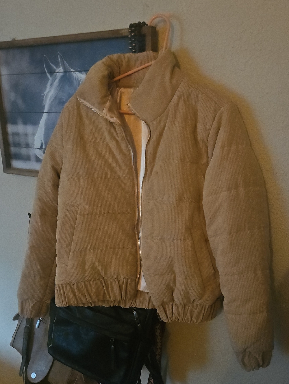 Papermoon Tan Corduroy Jacket with Satin Lining